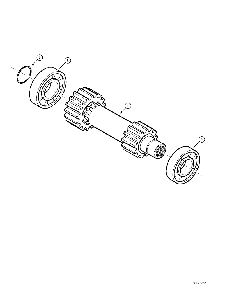 Схема запчастей Case 885 - (06.08[00]) - TRANSMISSION - 1 ST SPEED AXLE (06) - POWER TRAIN