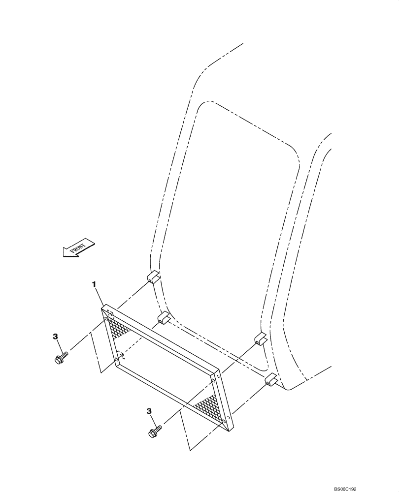 Схема запчастей Case CX700 - (09-046-00[01]) - CAB GUARD - WINDSHIELD, LOWER (09) - CHASSIS/ATTACHMENTS