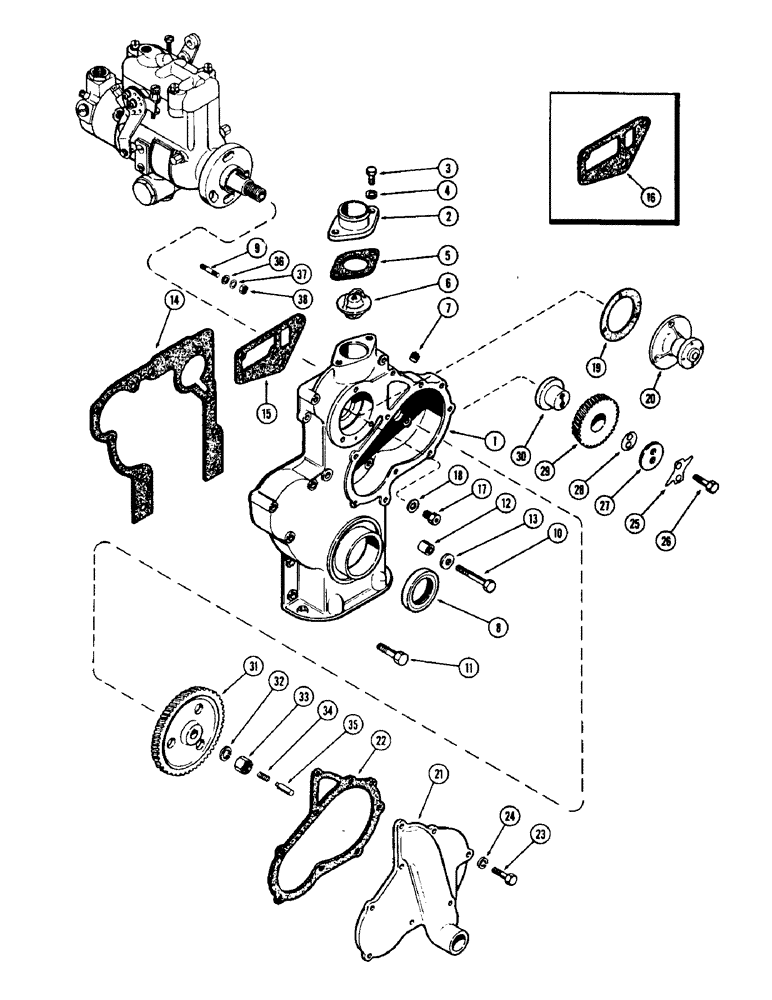 Схема запчастей Case 310G - (022) - FUEL INJECTION PUMP AND DRIVE, (188) DIESEL ENGINE (02) - FUEL SYSTEM