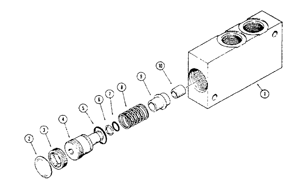 Схема запчастей Case 850 - (376[1]) - D46850 RELIEF VALVE (07) - HYDRAULIC SYSTEM