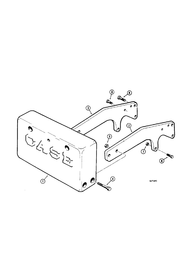 Схема запчастей Case 310G - (260[1]) - REAR COUNTERWEIGHT (P.T.O. MODELS) (05) - UPPERSTRUCTURE CHASSIS