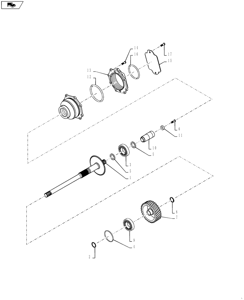 Схема запчастей Case 1121F - (31.120.00) - PTO 1 SHAFT ASSEMBLY (31) - IMPLEMENT POWER TAKE OFF