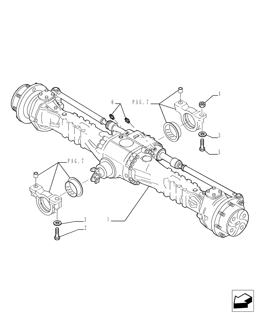 Схема запчастей Case TX945 - (1.44.0[01]) - REAR AXLE (27) - REAR AXLE SYSTEM