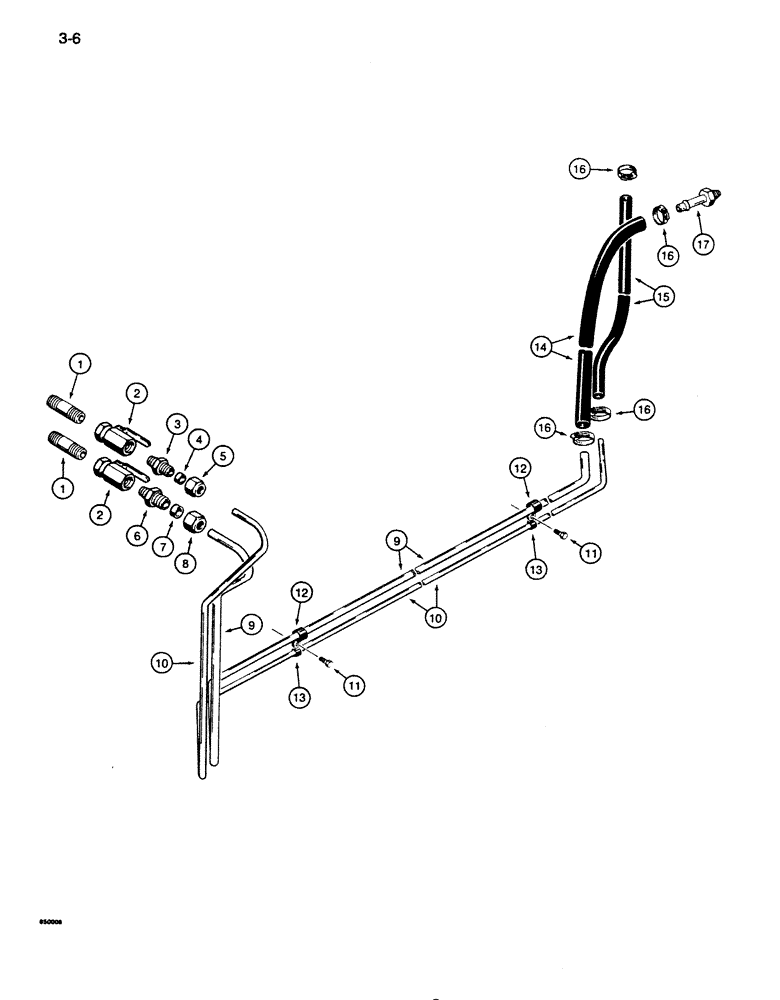 Схема запчастей Case 855D - (3-06) - FUEL LINES (03) - FUEL SYSTEM