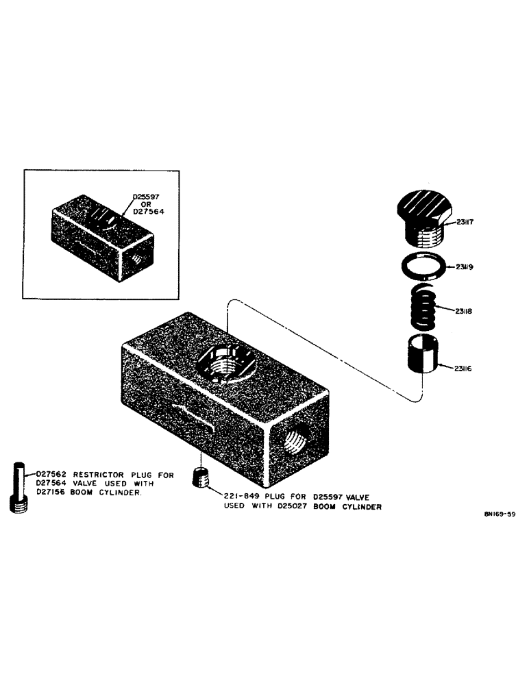 Схема запчастей Case 31 - (109) - D25597 AND D27564 FLOW CONTROL VALVES 