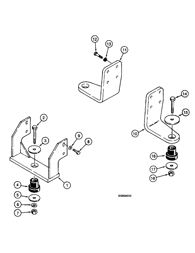 Схема запчастей Case 1825B - (2-08) - ENGINE MOUNTING (02) - ENGINE