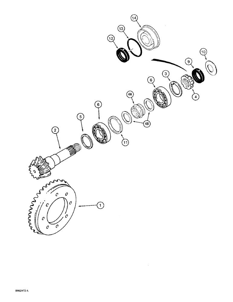 Схема запчастей Case 580SK - (6-58) - FRONT DRIVE AXLE, RING AND PINION GEAR SET (06) - POWER TRAIN