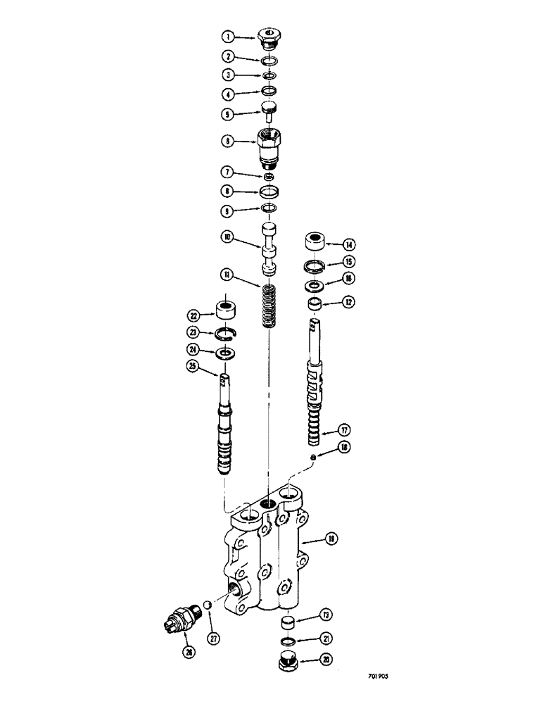 Схема запчастей Case 780 - (204) - TRANSMISSION, CONTROL VALVE (06) - POWER TRAIN