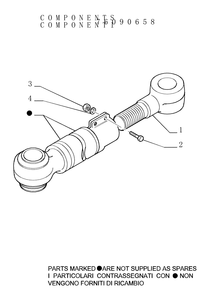 Схема запчастей Case 1850K - (9.467[03]) - PUSHBEAMS AND STRUTS (HSU) - CYLINDER - OPTIONAL CODE 76090649 (19) - OPTIONS