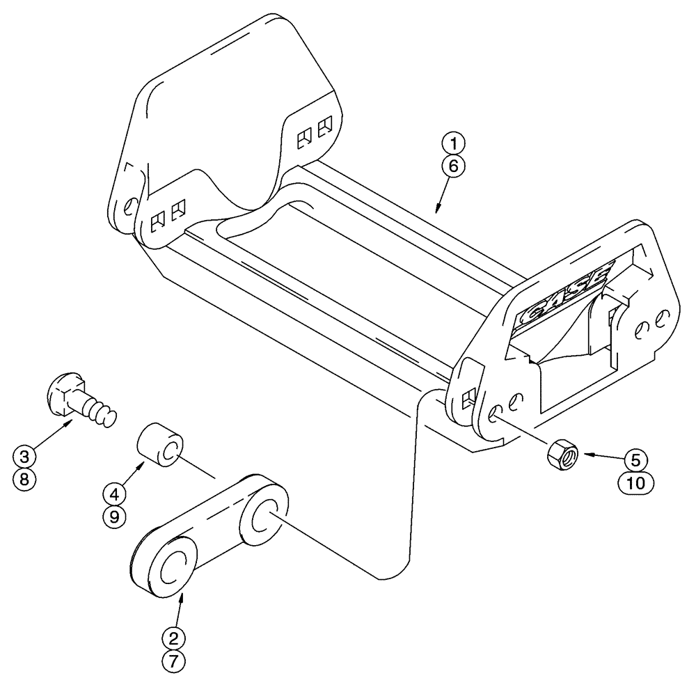 Схема запчастей Case 75XT - (06-26) - TRACK - STEEL (NORTH AMERICA) (06) - POWER TRAIN