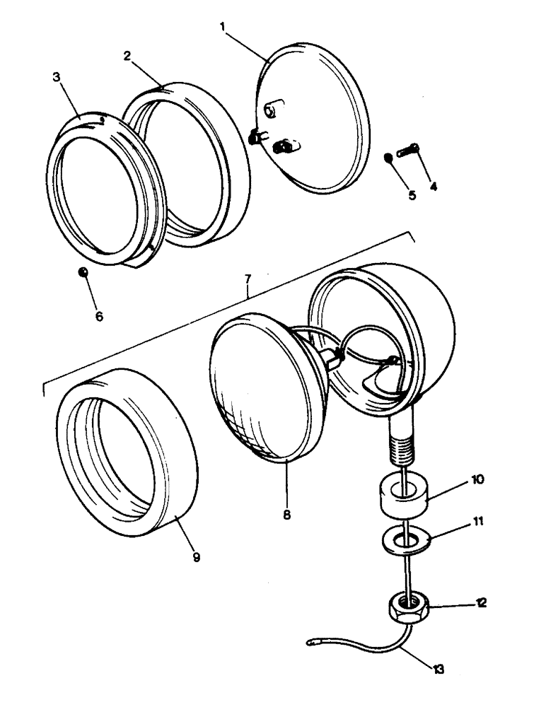 Схема запчастей Case 850 - (K03-1) - HEAD AND TAIL LIGHTS (06) - ELECTRICAL SYSTEMS