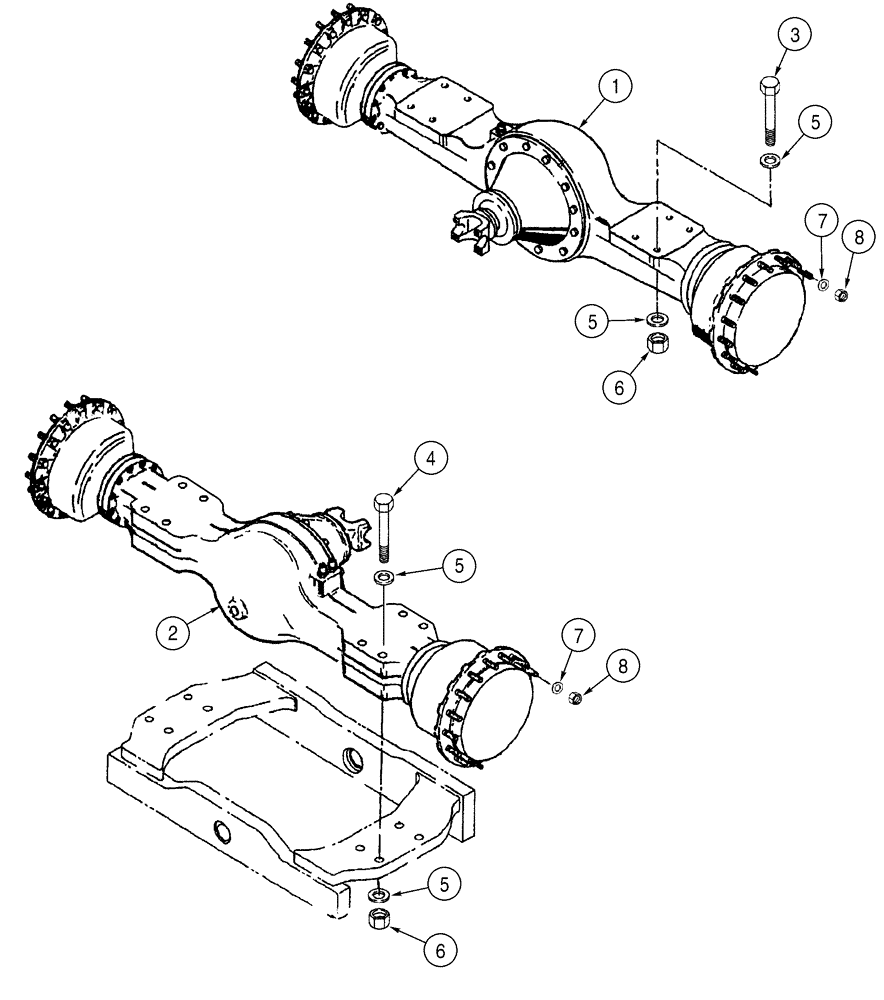 Схема запчастей Case 721C - (06-22) - AXLE - MOUNTING, JEE0123290- (06) - POWER TRAIN