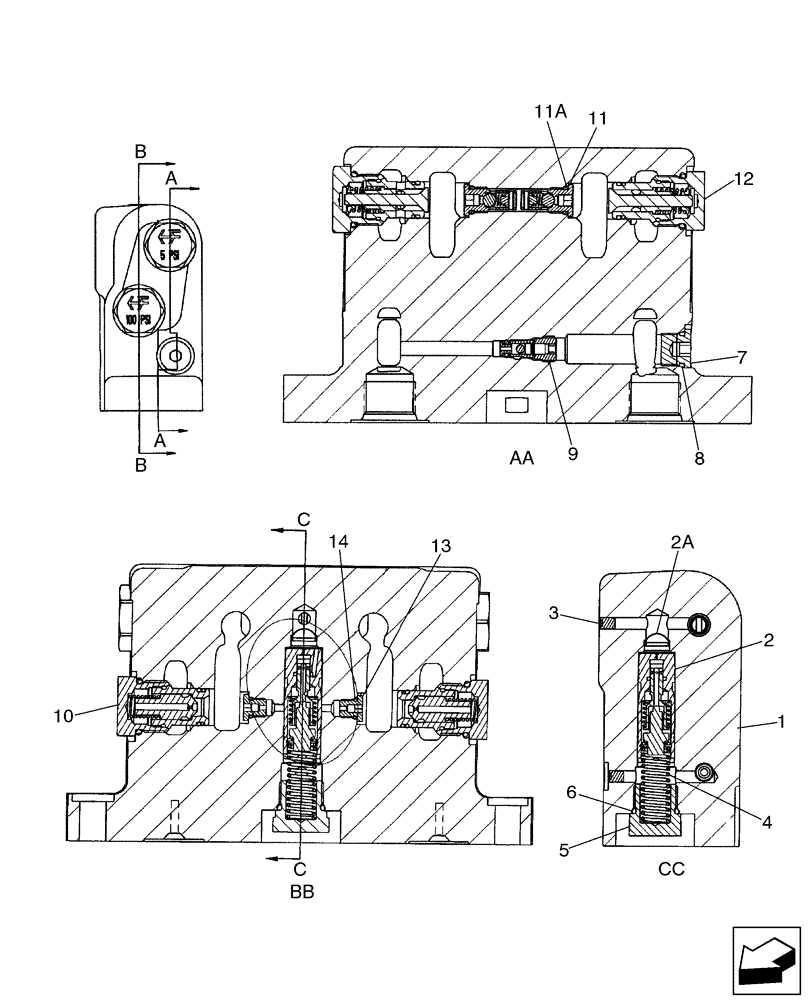 Схема запчастей Case 580SM - (35.726.23) - VALVE ASSY - SWING CUSHION (DAMPENING) (35) - HYDRAULIC SYSTEMS