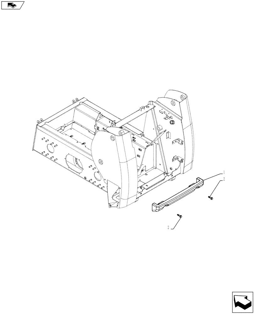 Схема запчастей Case SR130 - (39.140.AM) - COUNTERWEIGHT (SR130) (39) - FRAMES AND BALLASTING