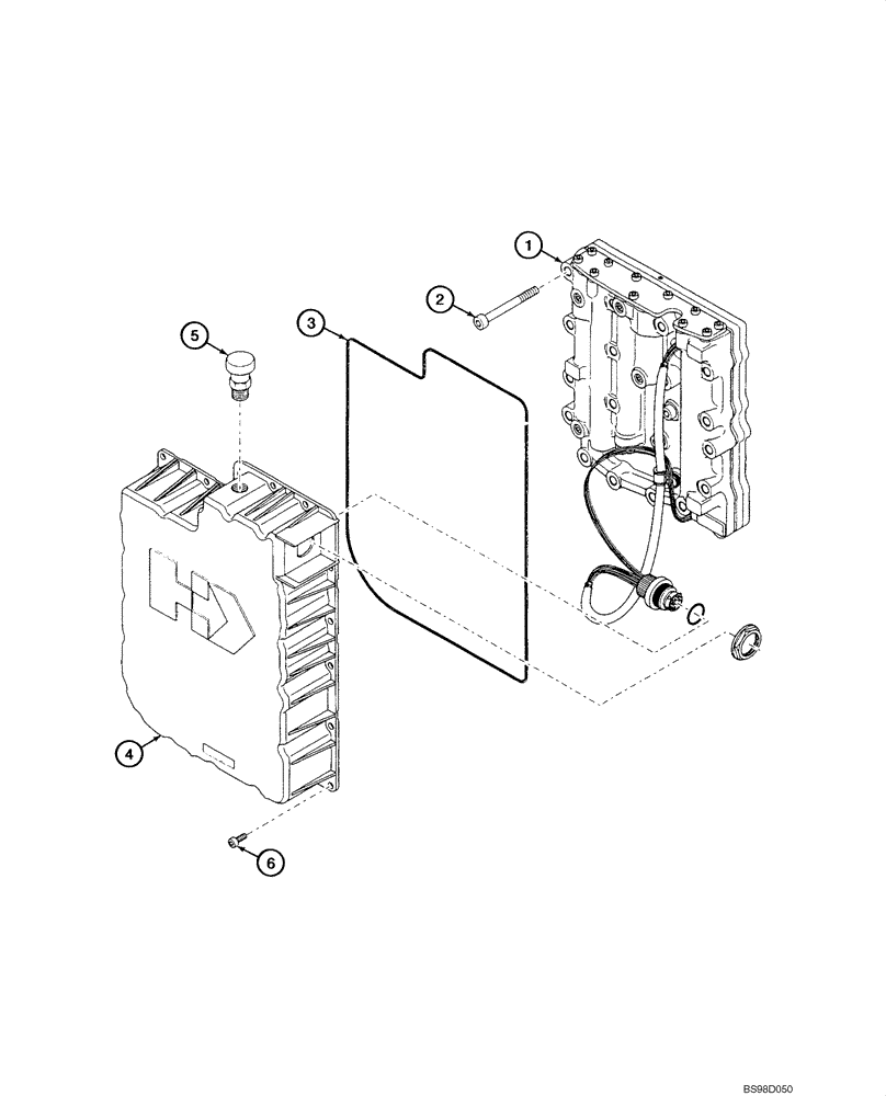 Схема запчастей Case 580SM - (06-34) - TRANSMISSION ASSY, POWERSHIFT - MOUNTING, VALVE (06) - POWER TRAIN