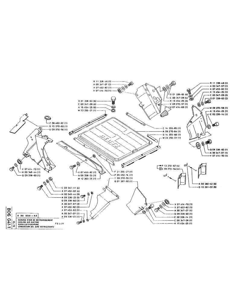 Схема запчастей Case RC200 - (028) - COOLING AIR DUCTING 