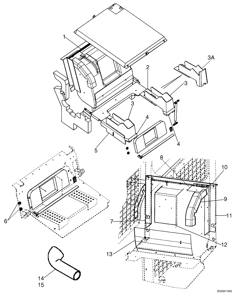 Схема запчастей Case 435 - (09-16A) - SOUND PADS, EUROPE (IF USED) (09) - CHASSIS