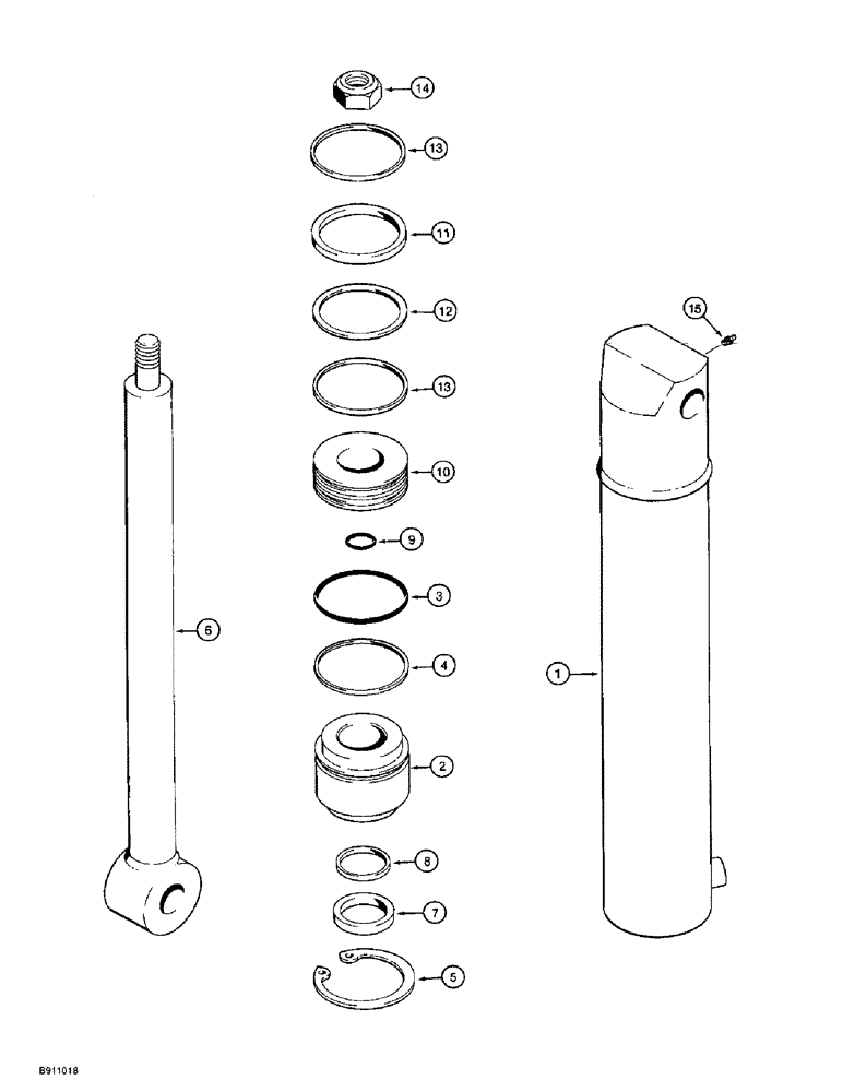 Схема запчастей Case 560 - (8-146) - PLOW LIFT CYLINDER ASSEMBLY - H673790, P85 PLOW (08) - HYDRAULICS