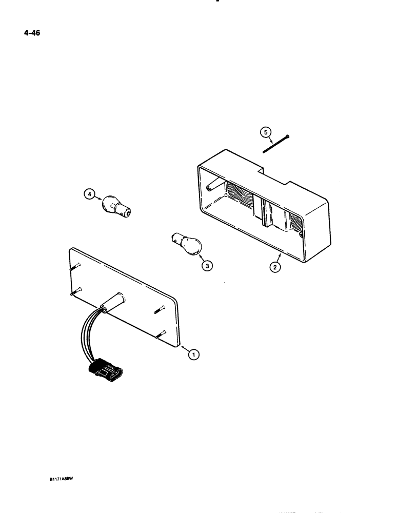 Схема запчастей Case 621 - (4-46) - TURN SIGNAL AND FLASHER LAMP (04) - ELECTRICAL SYSTEMS