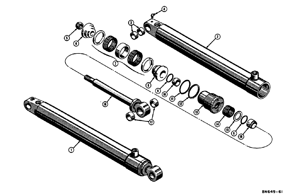 Схема запчастей Case 310E - (102) - D28218 HYDRAULIC TILT CYLINDER (07) - HYDRAULIC SYSTEM