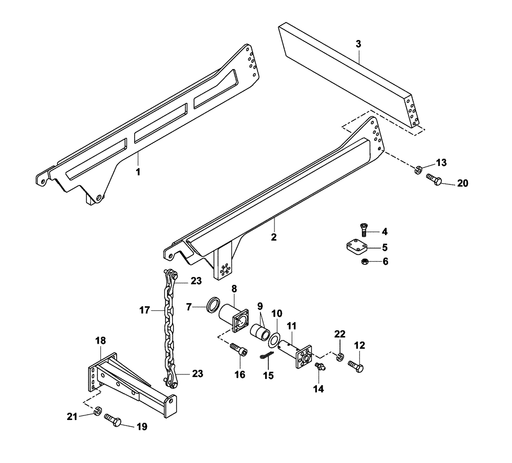 Схема запчастей Case 330 - (98A00000771[01]) - ACCESSORIES - SCISSOR REAR GATE - OPTION (19) - OPTIONS