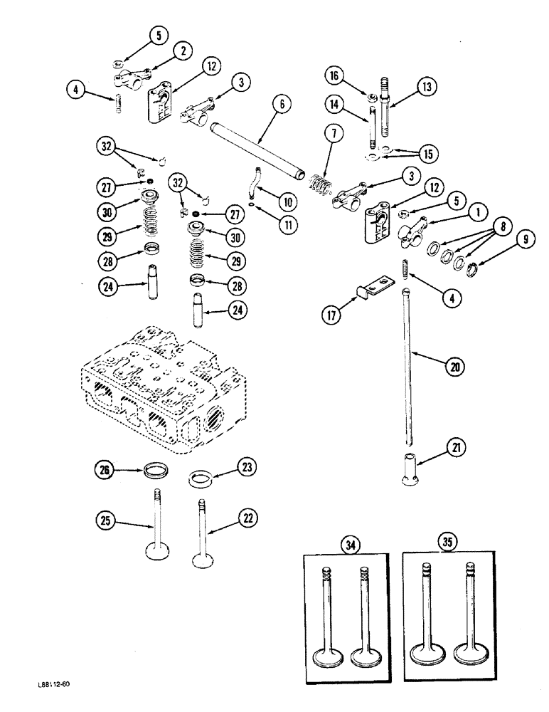 Схема запчастей Case W36 - (2-26) - VALVE MECHANISM, 504BDTI ENGINE (02) - ENGINE