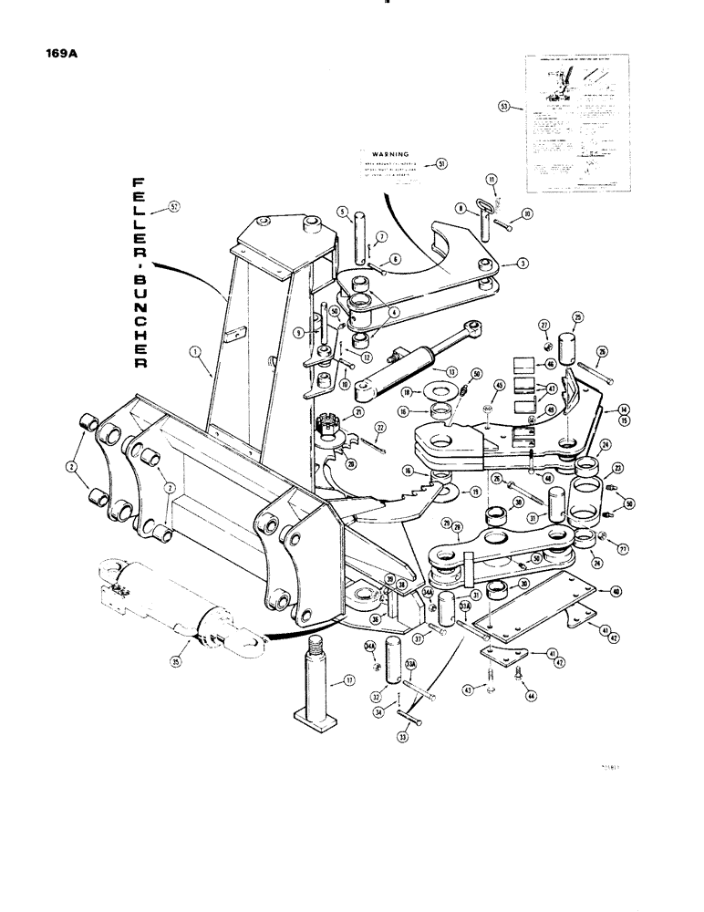 Схема запчастей Case 1150 - (169A) - FELLER BUNCHER (MECHANICAL PARTS) (05) - UPPERSTRUCTURE CHASSIS