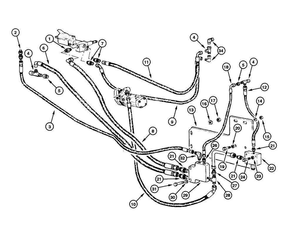 Схема запчастей Case 865 - (05.03[00]) - EMERGENCY STEERING SYSTEM (05) - STEERING