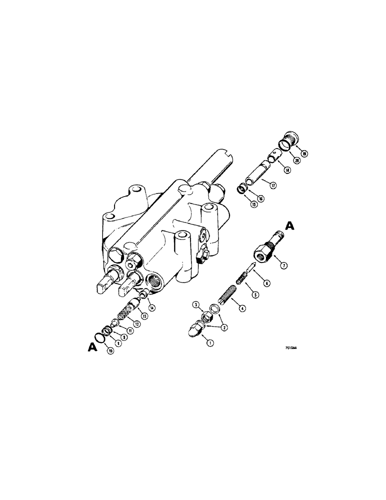 Схема запчастей Case 33 - (218[1]) - LOADER CONTROL VALVE, MAIN RELIEF VALVE 