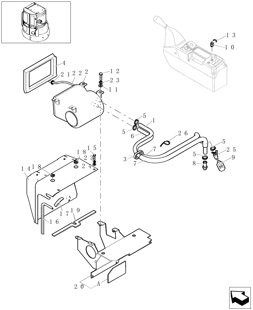 Схема запчастей Case CX31B - (1.280[01]) - HEATING (WITH HEATER) (50) - CAB CLIMATE CONTROL