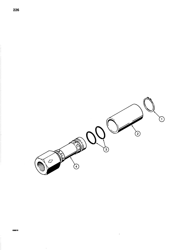 Схема запчастей Case 1280B - (226) - WRIST-O-TWIST FLOW CONTROL VALVE (08) - HYDRAULICS