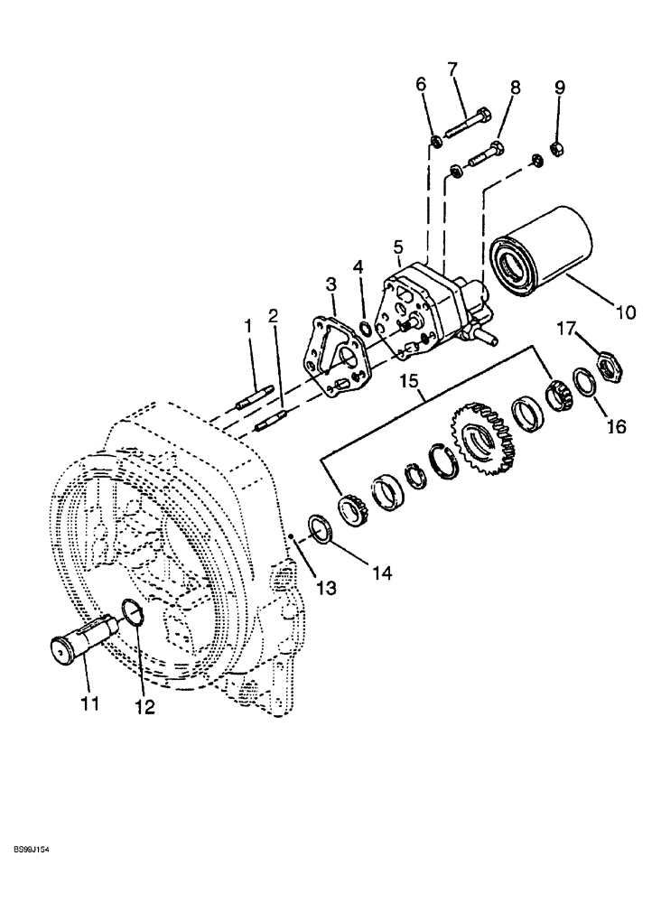 Схема запчастей Case 689G - (06-48) - TRANSMISSION COMPONENTS, CHARGE PUMP AND FILTER (06) - POWER TRAIN