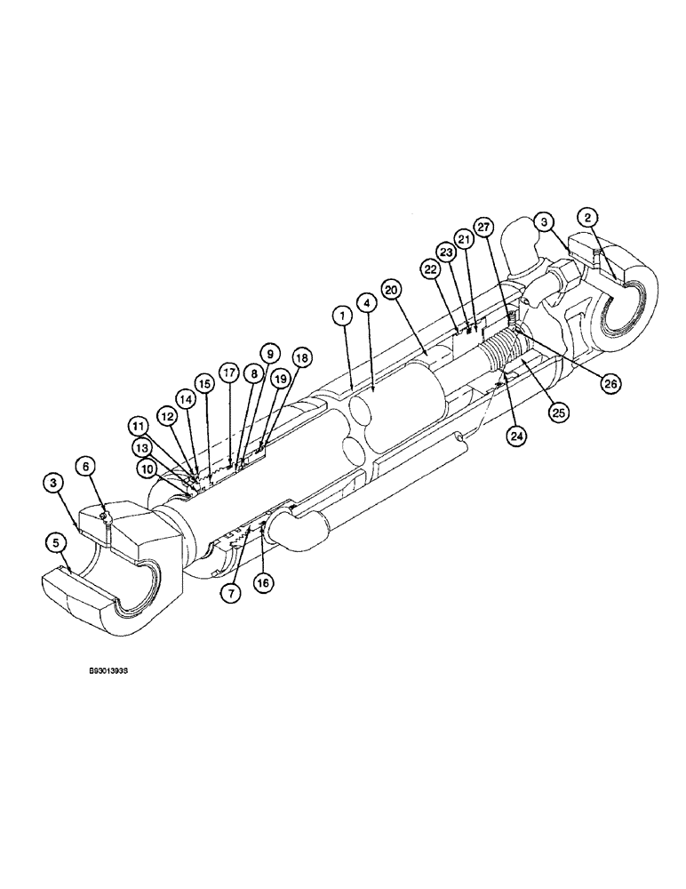 Схема запчастей Case 9010 - (8-82) - ARM CYLINDER (08) - HYDRAULICS