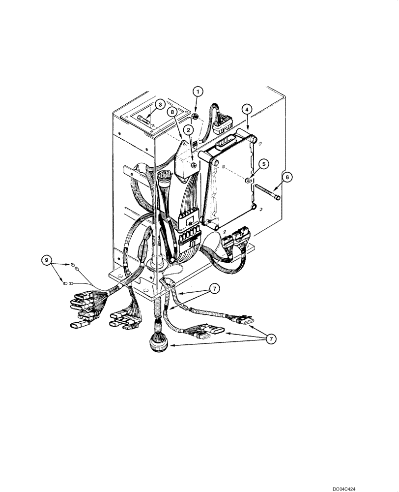 Схема запчастей Case 845 - (04.11[00]) - ELECTRIC SYSTEM - CONTROL UNIT (04) - ELECTRICAL SYSTEMS