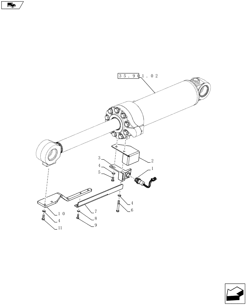 Схема запчастей Case 821F - (55.420.01) - RETURN TO DIG CONTROL Z-BAR (55) - ELECTRICAL SYSTEMS