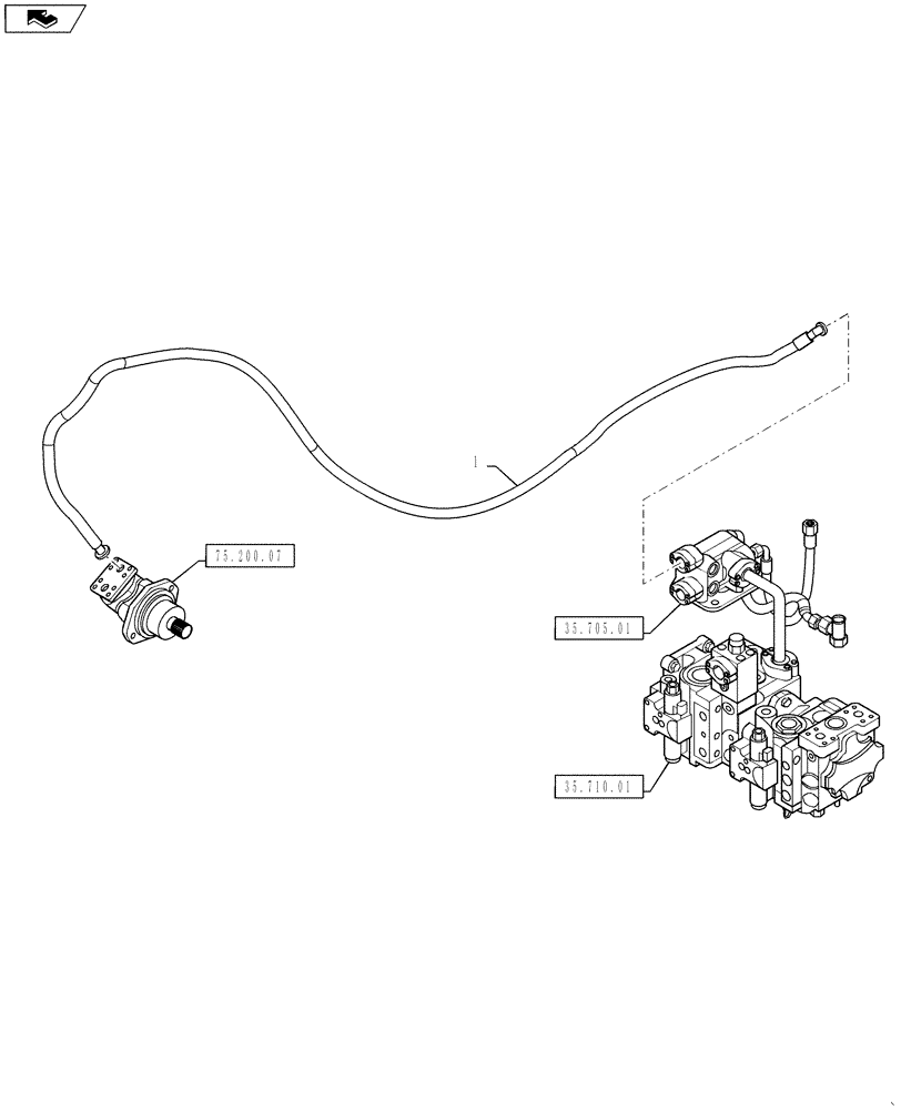 Схема запчастей Case DV207 - (35.310.04) - FRONT DRUM HYDR LINES (35) - HYDRAULIC SYSTEMS