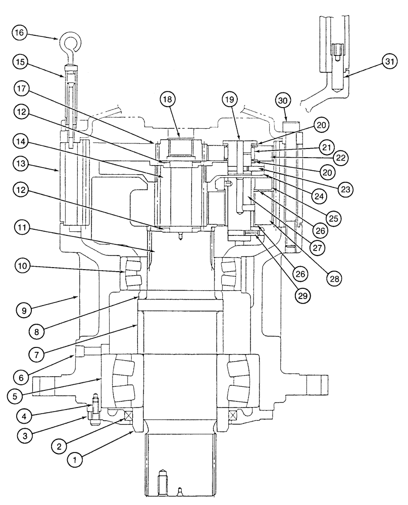 Схема запчастей Case 9050 - (8-62) - 150523A1 AND 158853A1 SWING REDUCTION GEAR ASSEMBLIES (08) - HYDRAULICS