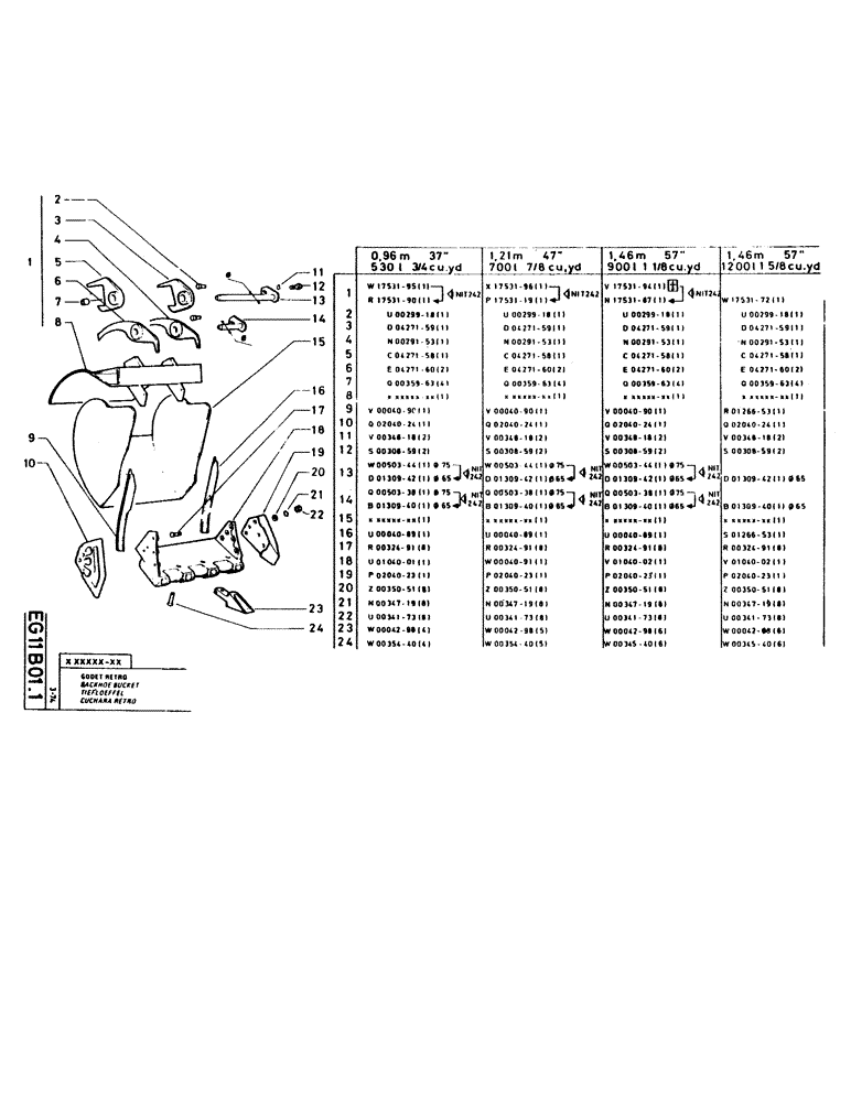 Схема запчастей Case GCK120 - (238[1]) - 1.21 - 47", 7001 - 7/8 cu. yd. 