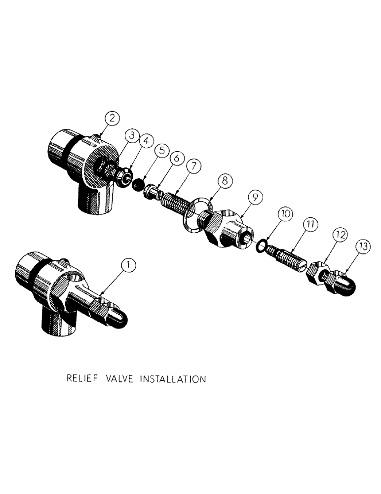 Схема запчастей Case 300 - (139) - RELIEF VALVE INST. (07) - HYDRAULIC SYSTEM