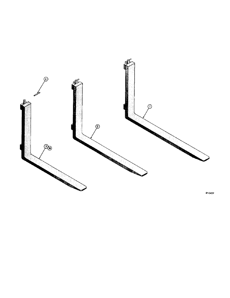 Схема запчастей Case M420 - (26) - PALLET FORKS, STANDARD AND OPTIONAL 