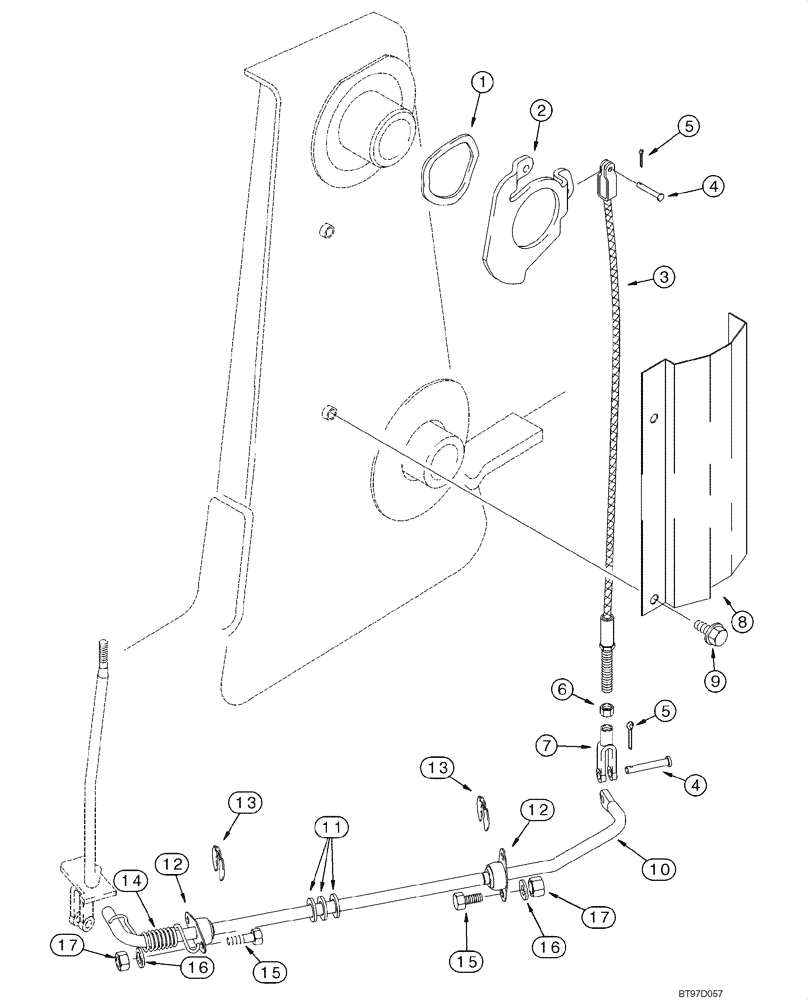 Схема запчастей Case 590SM - (09-03) - CONTROLS - LOADER SELF-LEVELING (09) - CHASSIS/ATTACHMENTS