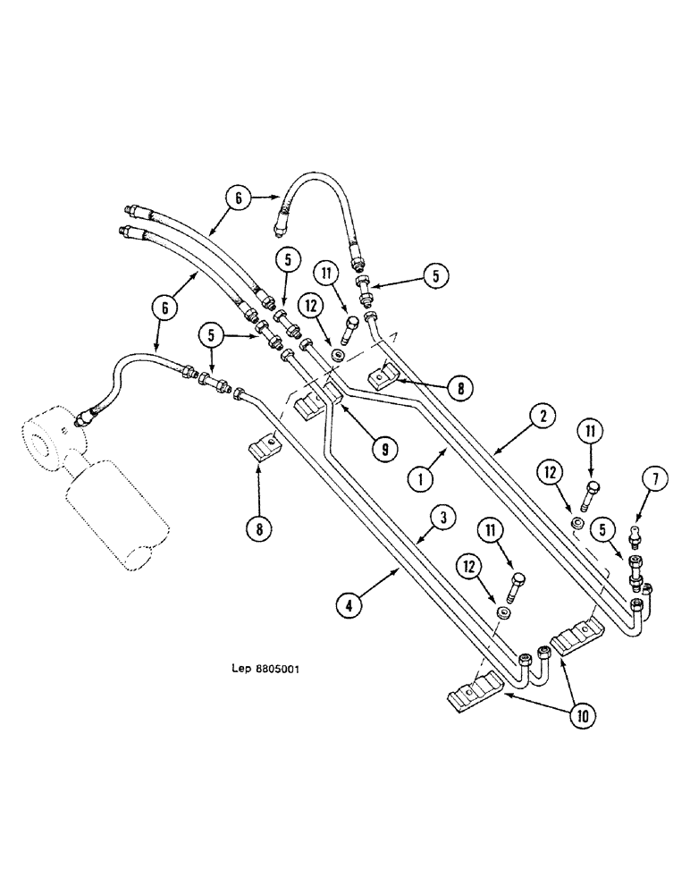 Схема запчастей Case 688C - (8H-10) - LINKED BOOM, LUBRICATION CIRCUIT BOOM (07) - HYDRAULIC SYSTEM