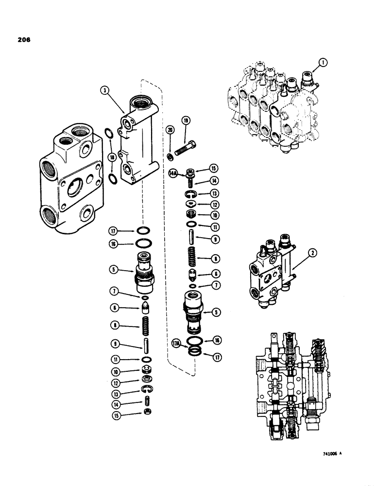 Схема запчастей Case 35 - (206) - G33094 CROSSOVER RELIEF VALVE 