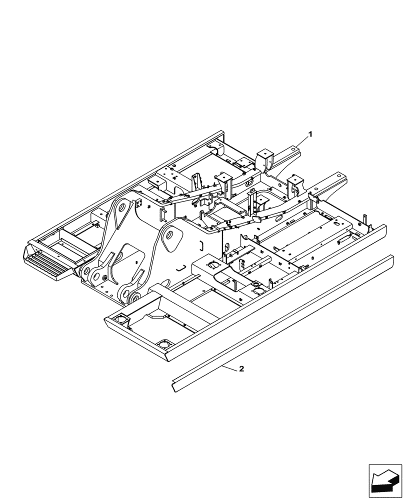 Схема запчастей Case CX210C NLC - (39.101.01) - UPPERSTRUCTURE CHASSIS (39) - FRAMES AND BALLASTING