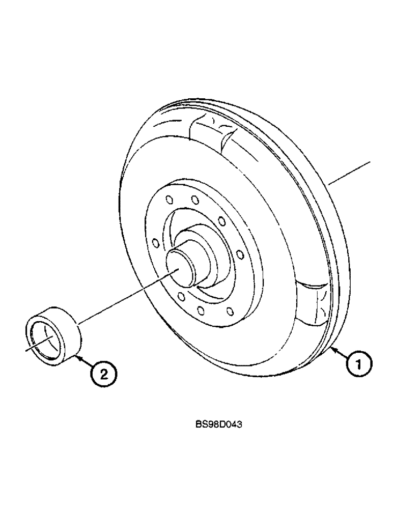 Схема запчастей Case 590SL - (6-126) - CLARK POWERSHIFT TRANSMISSION ASSEMBLY, TORQUE CONVERTER (06) - POWER TRAIN