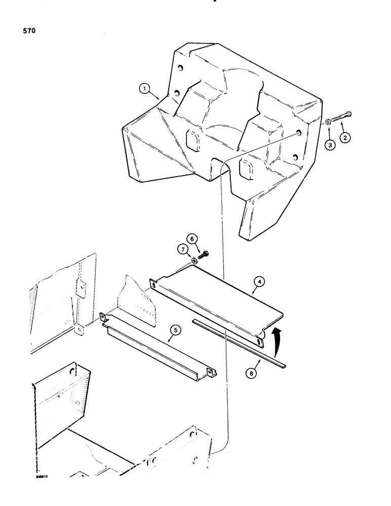 Схема запчастей Case 580E - (570) - FRONT COUNTERWEIGHT (09) - CHASSIS/ATTACHMENTS