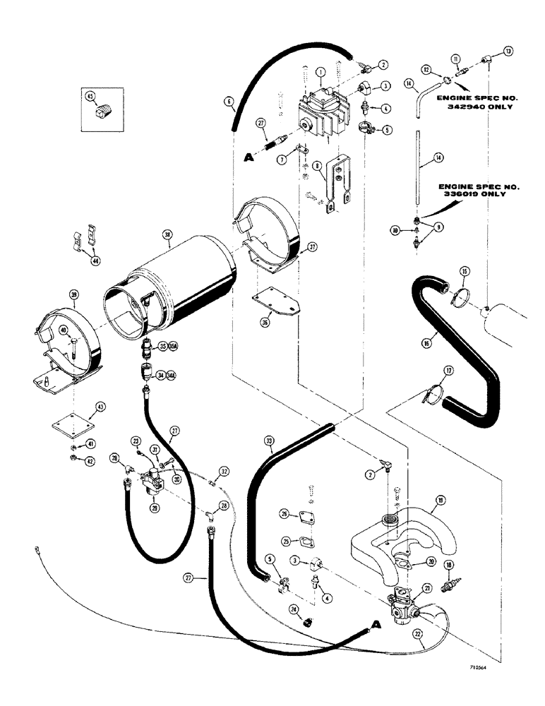 Схема запчастей Case 1500-SERIES - (020) - L.P. GAS SYSTEM - 1530 (10) - ENGINE