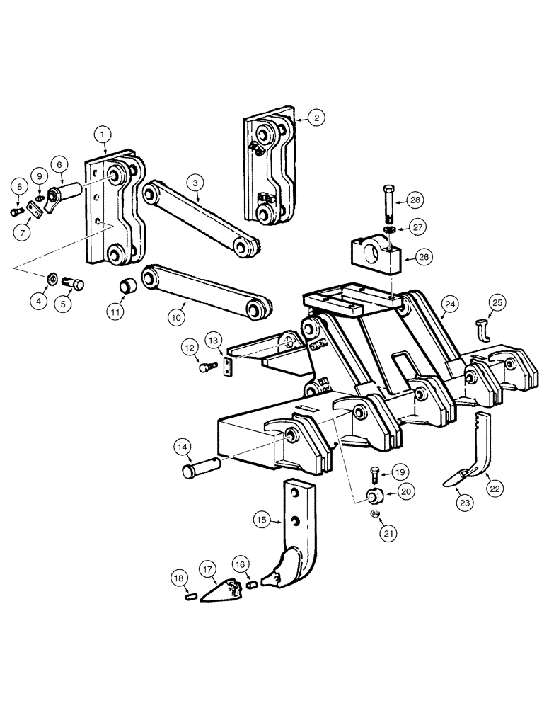 Схема запчастей Case 865 VHP - (09-032[01]) - RIPPER - ASSEMBLY (09) - CHASSIS