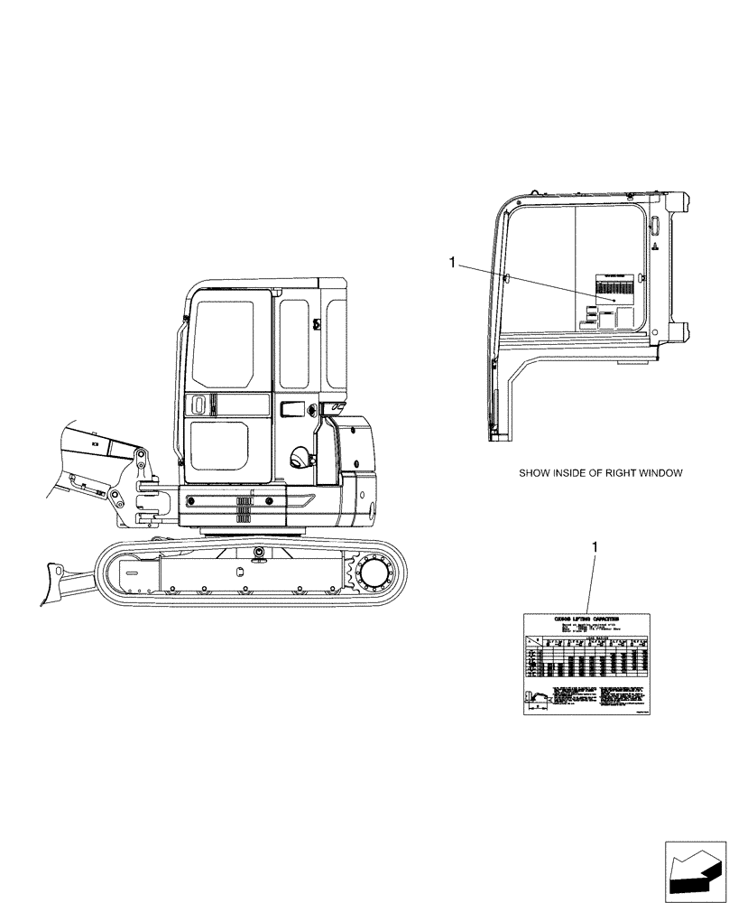 Схема запчастей Case CX50B - (06-016) - NAME PLATE INSTAL, CAB (90) - PLATFORM, CAB, BODYWORK AND DECALS