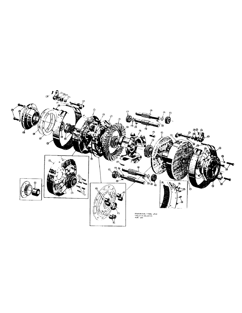 Схема запчастей Case M3B - (008) - TRANSMISSION & FINAL DRIVE SPACER INSTALLATION 